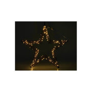 General Trade 0885648-B Decoro luminoso a forma di stella 190 microled luce bianco caldo alimentazione rete domestica appendibile interno assemblato colore Bianco