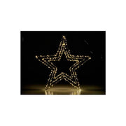 GENERAL TRADE 89123 Stella di Natale Luminosa con 485 MicroLED Bianco Caldo Effetto 3D Multi-Flashing Struttura in Metallo colore Bianco