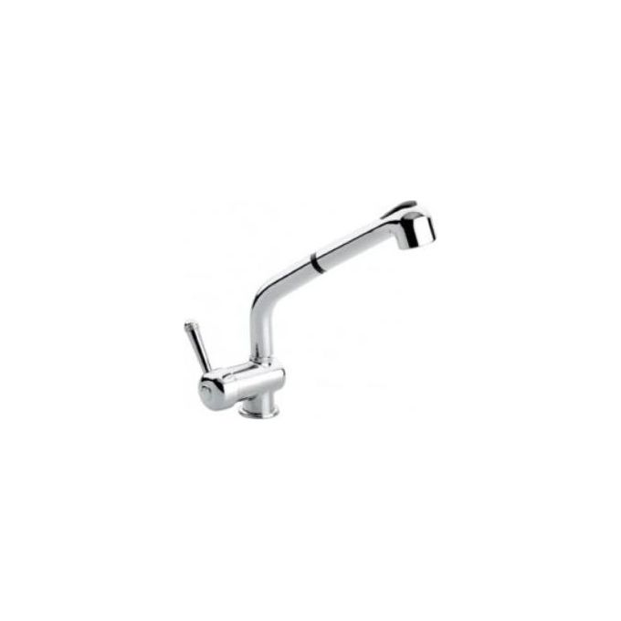 Emmevi TF4066A Laguna Miscelatore da Cucina Monocomando con Doccetta Estraibile colore Terra di Francia Antracite