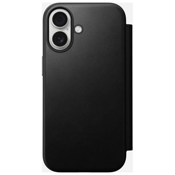 Nomad NM014162858 Modern Leather Folio Custodia con Slot per Carte Compatibile MagSafe e Ricarica Wireless Pelle Horween colore Nero