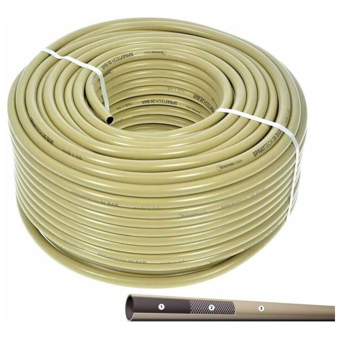 GENERICO Tubo per Irrorazione PVC 8x13 mm Rotolo 100 m Pressione 20 bar