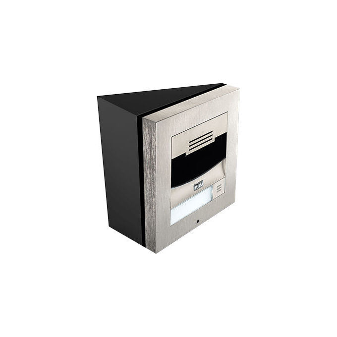 2N piastra posteriore a cuneo per intercomunicatore ip solo, accessorio montaggio a parete, angolazione 25°, colore nero, modello 9155071