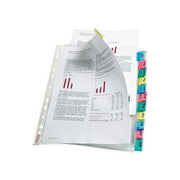 Esselte 414170 Busta Index a perforazione universale A4 PPL lucido 12 tasti 11 fori 130 micron colore Trasparente