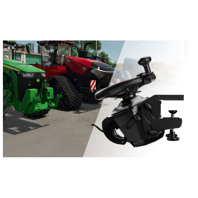 Thrustmaster T128 SimTask Farming Pack, volante con force feedback, joystick FarmStick, pedali T2PM, supporto metallico, PS5 e PC, nero
