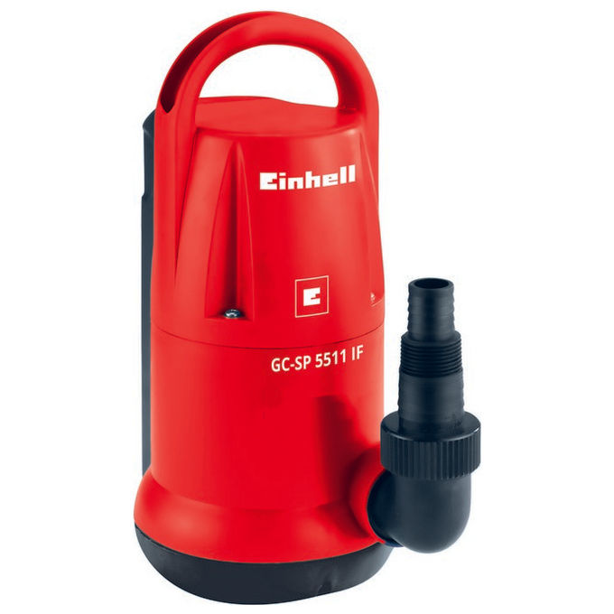 Einhell Pompa Immersione Fondo Piatto GC-SP 5511 IF 550W Portata 11000 L-h per Utilizzo Manuale e Automatico