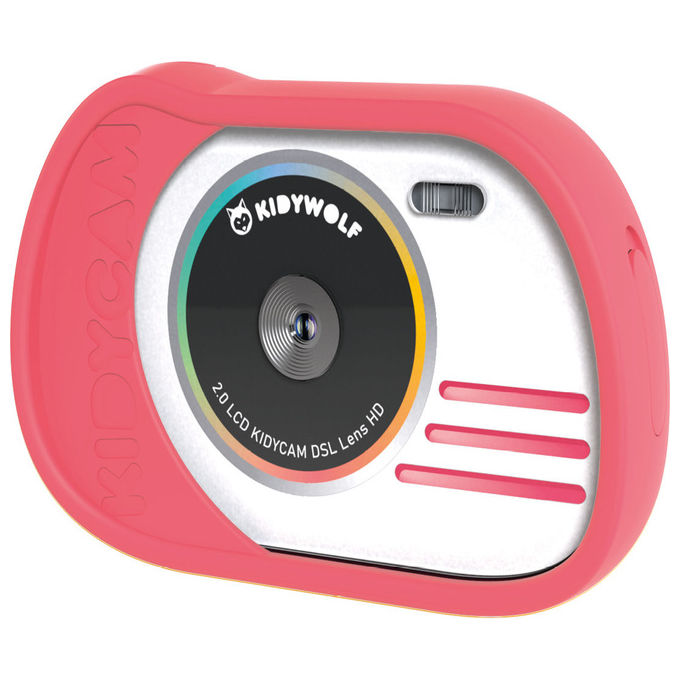KIDYWOLF 418042 KIDYCAM Macchina fotografica digitale per bambini 8 MP 1080p Schermo 2'' Impermeabile colore Rosa