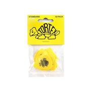 Dunlop 418P Tortex Standard Plettri per Chitarra Confezione da 12 Pezzi 0.73 mm colore Giallo