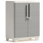 Keter KTR-0002 Linear Wood Armadio basso esterno interno 1 ripiano regolabile 15 Kg 68x39x90 cm colore Grigio Tortora