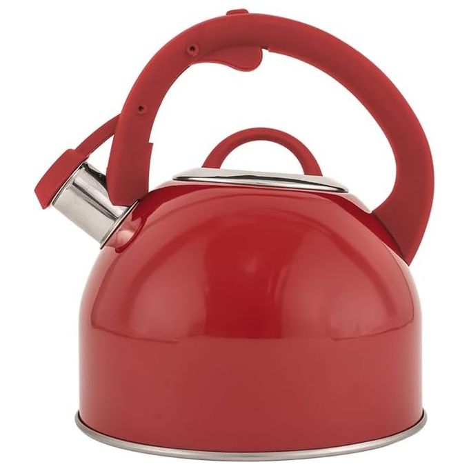 Bialetti 2021004 Winter Wonderland Bollitore Acciaio Inox 2.5 L con Fischietto Induzione colore Rosso