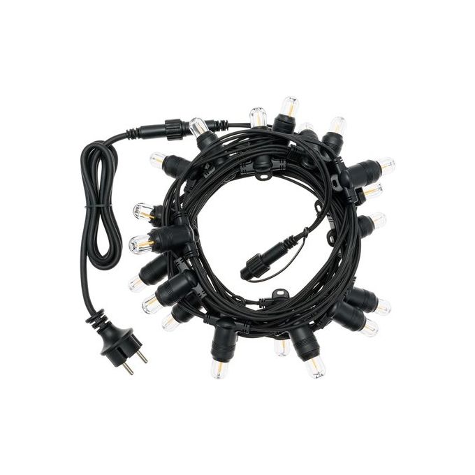 Lotti 42230 XMAS KING Filo Luminoso LED 20 Luci Bianco Caldo Giuntabile IP44 6 m + 1,5 m cavo alimentazione colore Bianco