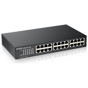 Zyxel GS1100-24ES-EU0101F Switch Unmanaged 24 Porte Gigabit DIP Switch Design Senza Ventole colore Nero