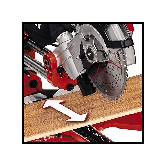 Einhell 4300390 TC-SM 2131-1 Dual Troncatrice Radiale a Trazione 1800 W 4900 min-1 lama 210 mm metallo duro laser integrato