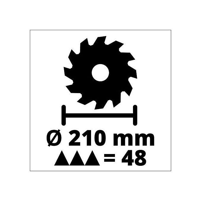 Einhell 4300390 TC-SM 2131-1 Dual Troncatrice Radiale a Trazione 1800 W 4900 min-1 lama 210 mm metallo duro laser integrato