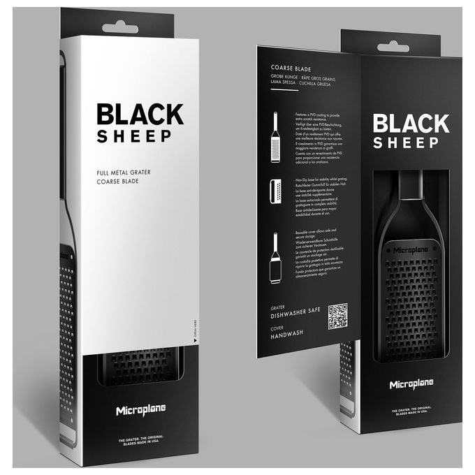 Microplane 43008 Black Sheep Grattugia Lama Ultra Spessa Acciaio Inossidabile Rivestimento PVD colore Nero