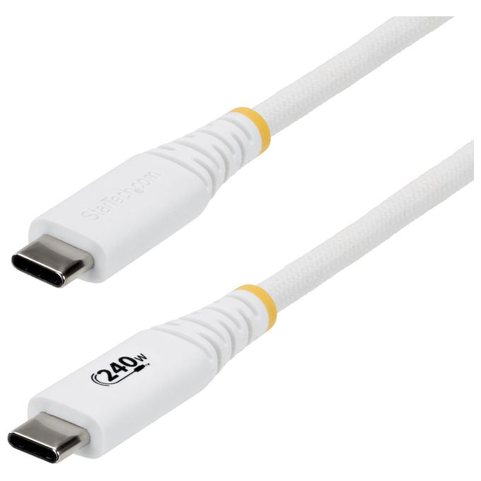 StarTech.com S2CEPR2MW-USB-CABLE Cavo USB-C 240W PD EPR 5A 2m USB 2.0 colore Bianco
