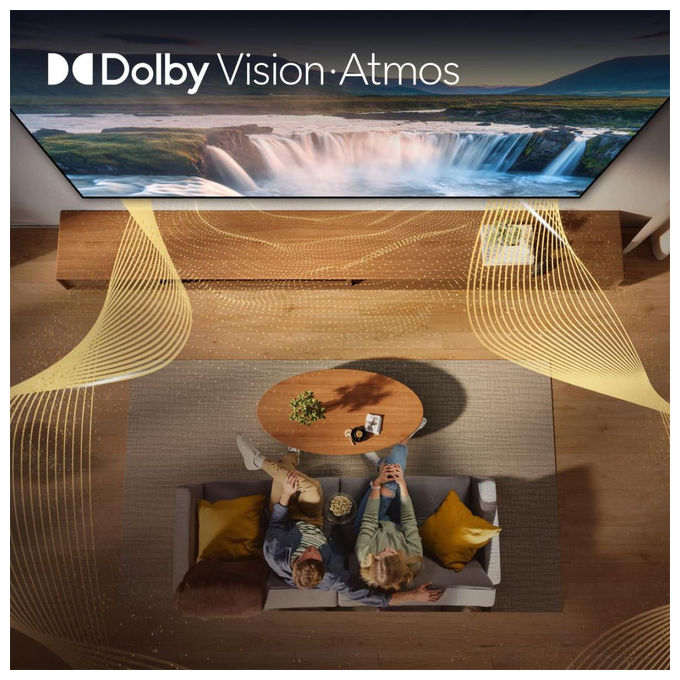 Hisense smart tv 43E79S, 43 pollici, QLED 4K Ultra HD, HDR10+, Dolby Vision IQ, Wi-Fi, Google Assistant, Alexa, nero