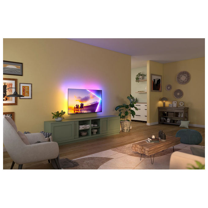 Philips 43PUS8450-12 Smart TV QLED 43'' 4K Ultra HD Ambilight HDR10+ Dolby Atmos Titan OS colore Nero