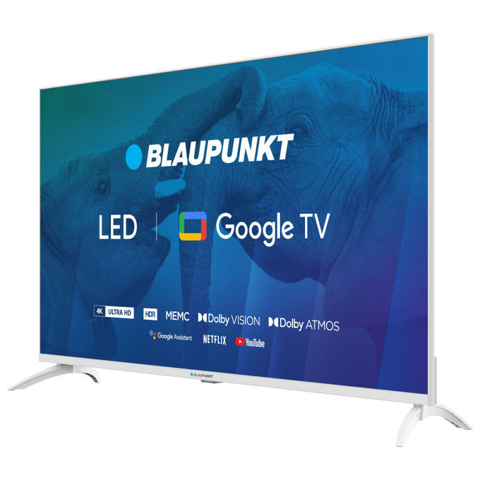 Blaupunkt 43UBG6010S smart tv 43 pollici, 4K UHD, Google TV, DVB-T2 DVB-S2, Wi-Fi, Bluetooth 5.0, Bianco