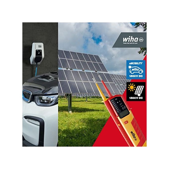Wiha WIH-44319 eMobility Tester di tensione e continuita' 12 - 1000 V AC CAT IV colore Nero