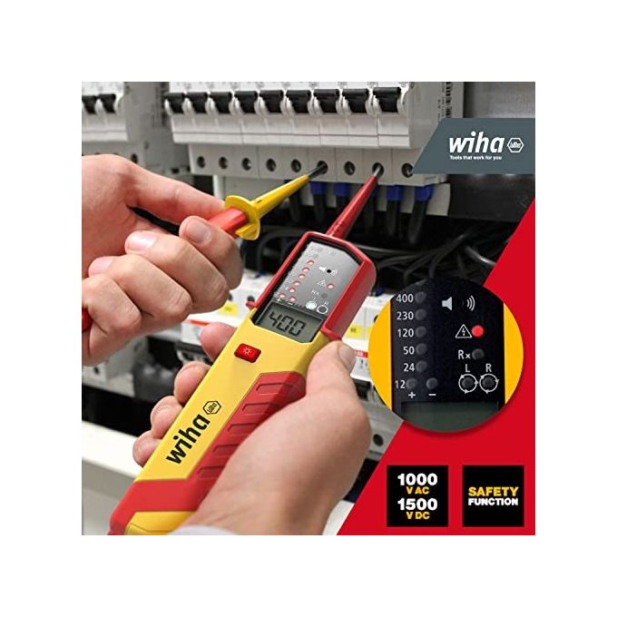 Wiha WIH-44319 eMobility Tester di tensione e continuita' 12 - 1000 V AC CAT IV colore Nero