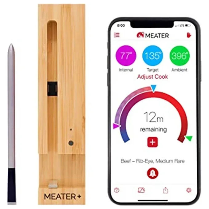 Meater 2859536 Meater Plus Termometro per barbecue 100% wireless portata 50m ripetitore Bluetooth integrato colore Legno