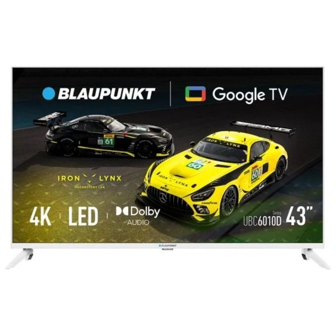 Blaupunkt 43UBG6010S smart tv 43 pollici, 4K UHD, Google TV, DVB-T2 DVB-S2, Wi-Fi, Bluetooth 5.0, Bianco