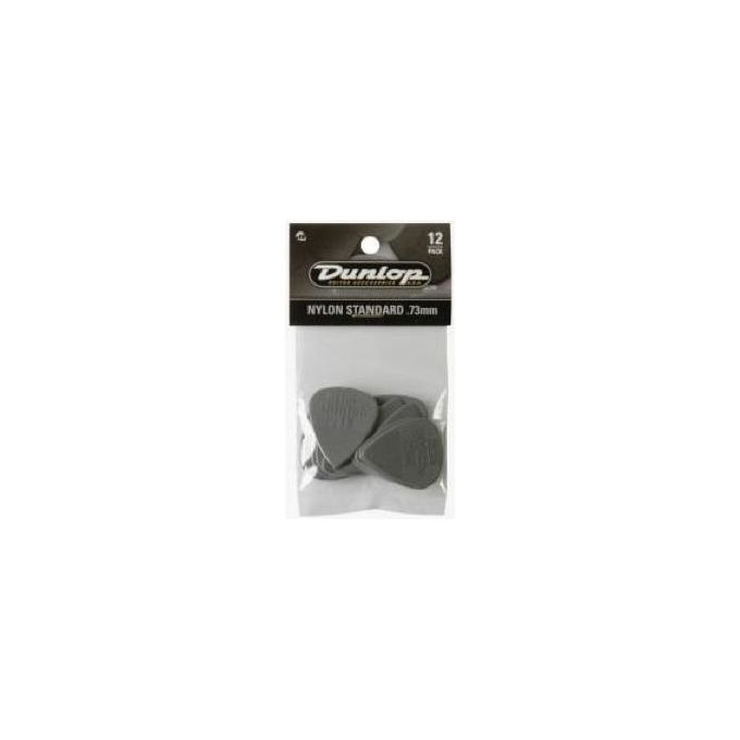 Dunlop 44P-73 Nylon Standard Plettri per Chitarra Confezione da 12 Pezzi 0.73mm colore Grigio