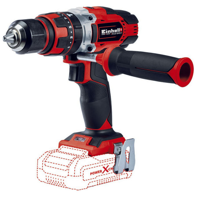 Einhell Trapano Avvitatore A Percussione A Batteria Te-Cd 18-48 Li-I Senza Batteria e Caricabatteria