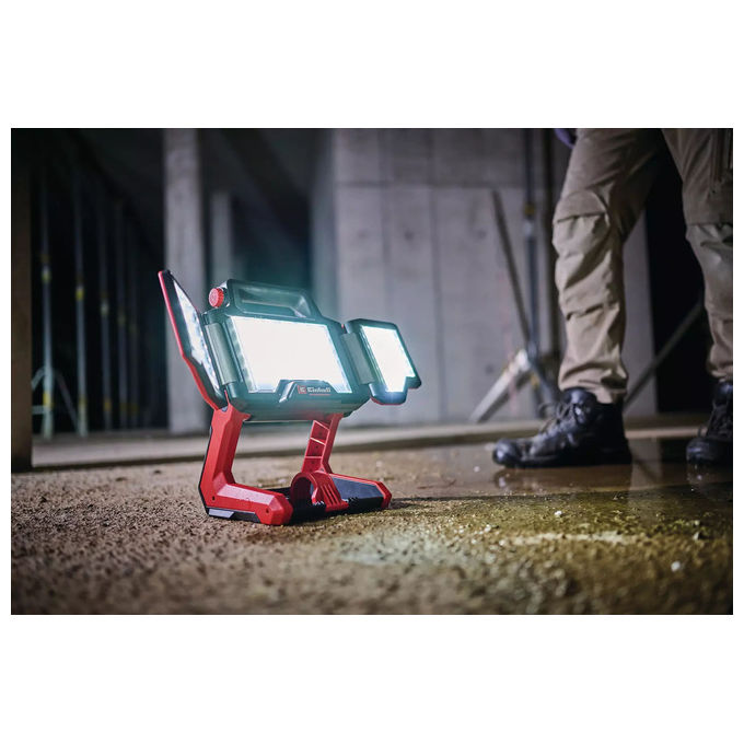 Einhell lampada da lavoro a batteria TP-CL 18-3000 Li, 60 LED, 3000 lm, 18 V, testata orientabile, pannelli pieghevoli 270°, senza batteria