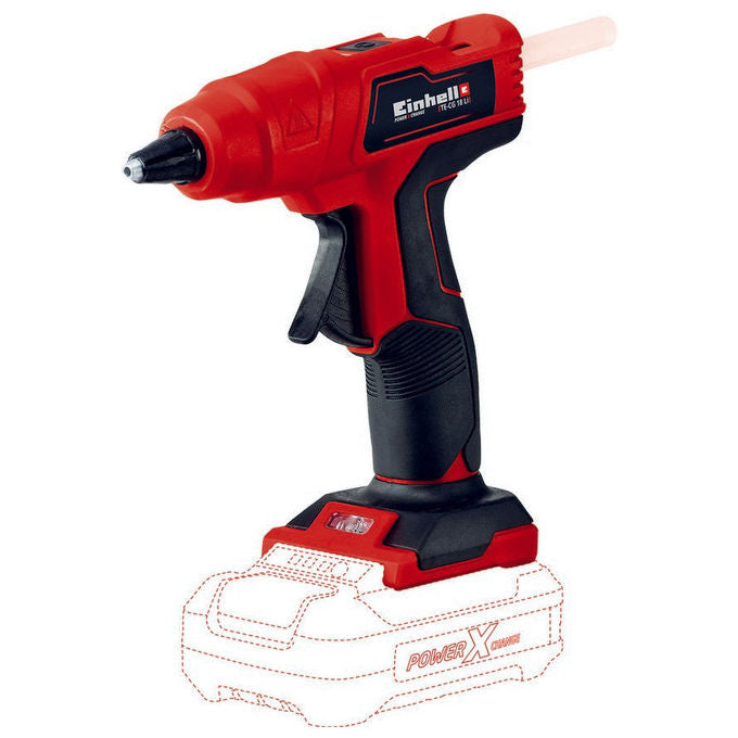 Einhell Pistola Colla A Caldo A Batteria Te-Cg 18 Li (Batteria Non Inclusa)