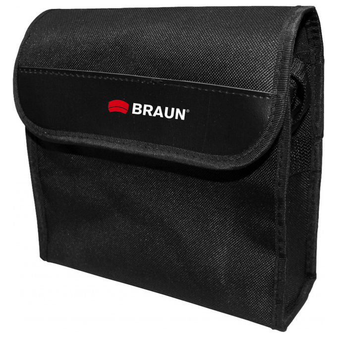 Braun 20123 Binocolo 7x50 mm Prisma BK-7 Porro Campo Visivo 130m a 1000m Regolazione Diottria -4 a +4 Supporto Treppiede Colore Nero