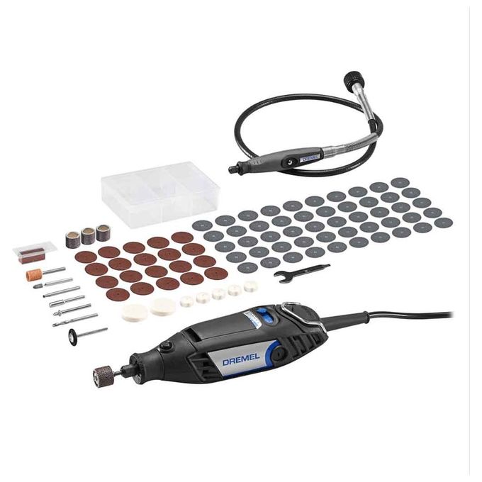 Dremel F0133200JA 3200 Utensile Rotante 130 W 10000 35000 rpm con 90 Accessori e Albero Flessibile colore Nero