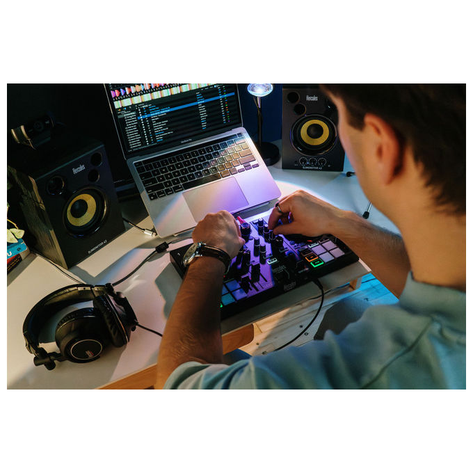 Hercules controller DJ Inpulse 200 MK3, USB-C, jog wheel tattili, compatibile Serato DJ Lite e DJUCED, uscite RCA e mini-jack