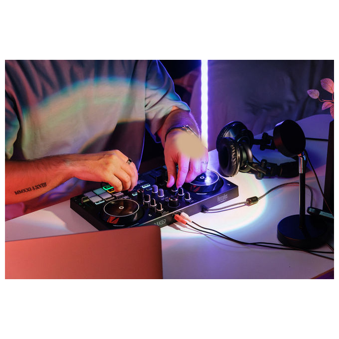 Hercules controller DJ Inpulse 200 MK3, USB-C, jog wheel tattili, compatibile Serato DJ Lite e DJUCED, uscite RCA e mini-jack