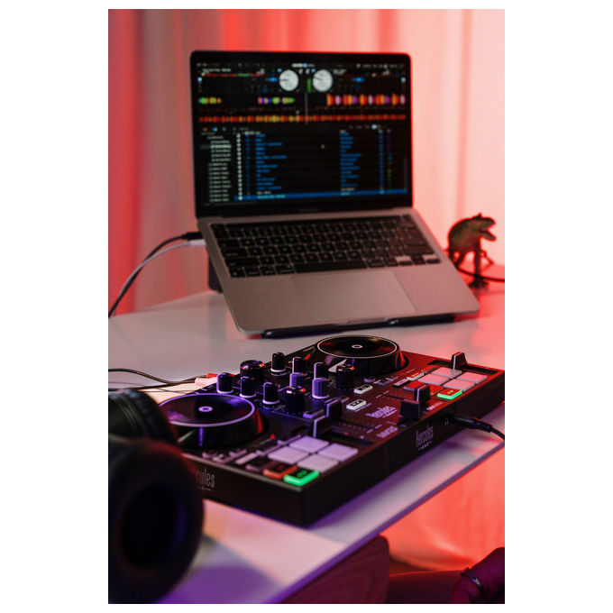 Hercules controller DJ Inpulse 200 MK3, USB-C, jog wheel tattili, compatibile Serato DJ Lite e DJUCED, uscite RCA e mini-jack