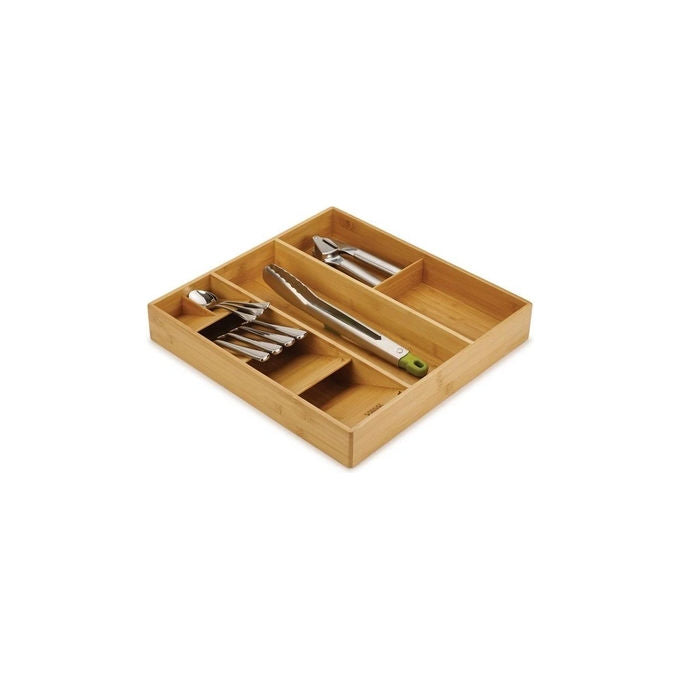Joseph Joseph 85170 Organizer per cassetto Bamboo Drawerstore 5 scomparti per posate 3 scomparti utensili colore naturale