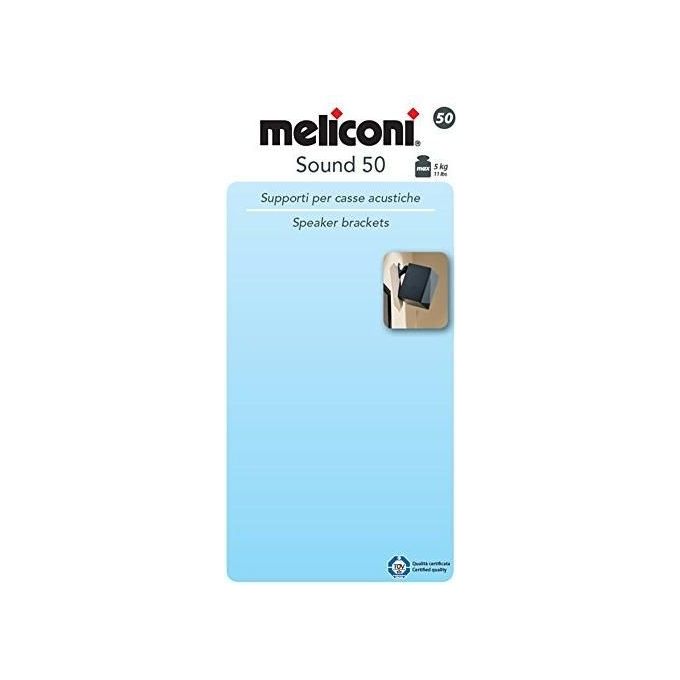 Meliconi Sound 50 Black Coppia di Supporti per Casse Acustiche
