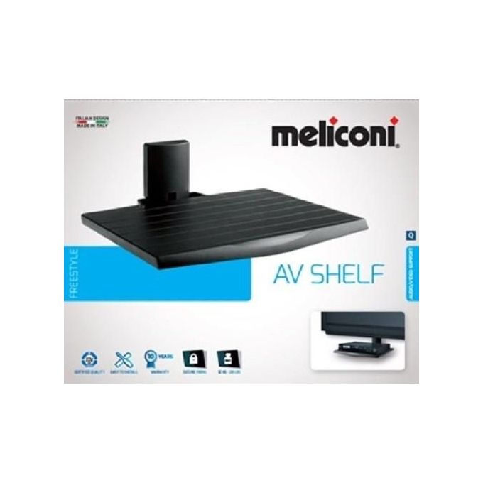 Meliconi Slimstyle Av Shelf Supporto per Apparecchi Audio-Video da Parete