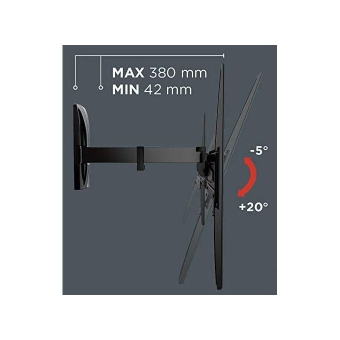Meliconi SP 600 SR PLUS Supporto da Parete per Tv Inclinabile e Girevole da 50'' a 82