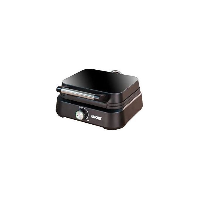 Unold 48275 Piastra per Waffle 2 Waffle 1500 W Rivestimento Antiaderente Termostato Regolabile colore Nero