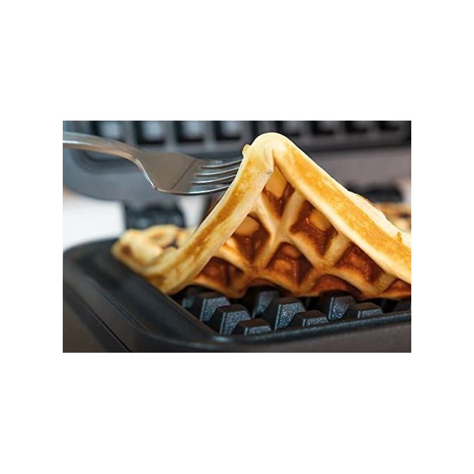Unold 48275 Piastra per Waffle 2 Waffle 1500 W Rivestimento Antiaderente Termostato Regolabile colore Nero