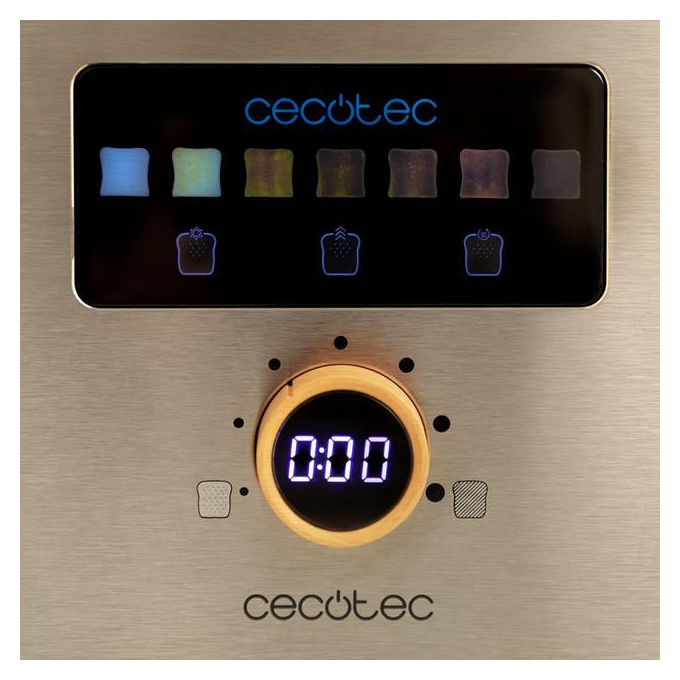 Cecotec 04843 TouchandToast Double Tostapane 2 Fette 7 Livelli 950 W Acciaio Inox Grigio