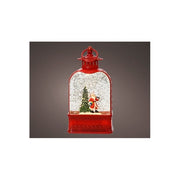 Kaemingk 488747 Soggetto natalizio con acqua e LED rosso movimento batterie 3x AA 50 ore colore Rosso