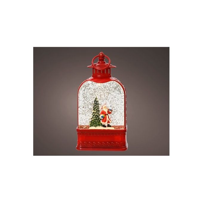 Kaemingk 488747 Soggetto natalizio con acqua e LED rosso movimento batterie 3x AA 50 ore colore Rosso