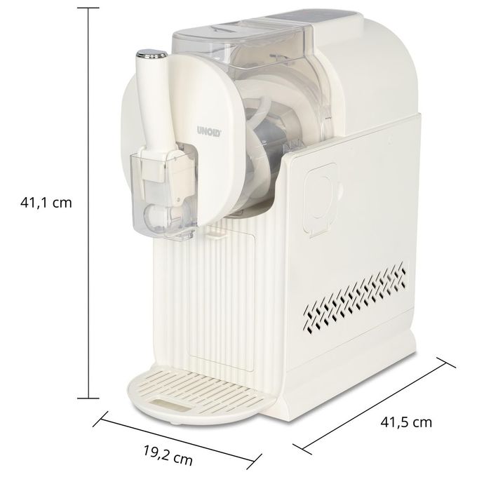 Unold 48960 Sofia Creme Macchina per Gelato 2 in 1 Compressore Silenzioso 150 W Capacita' 1,5 L colore Bianco