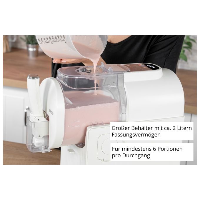 Unold 48960 Sofia Creme Macchina per Gelato 2 in 1 Compressore Silenzioso 150 W Capacita' 1,5 L colore Bianco