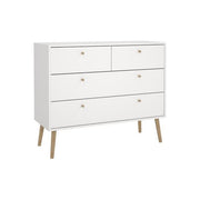 Tvilum 491244949 BODO Cassettiera 4 Cassetti Bianco Opaco (81x98x39 cm) colore Bianco