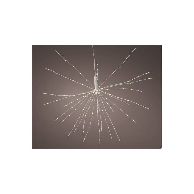 Kaemingk RAMO32FILI Lumineo Sagoma Luminosa Natalizia 256 MicroLED 8 Giochi di Luce Bianco Caldo Alimentazione Rete Esterno colore Silver