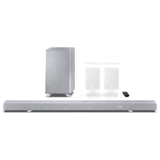 Sharp HT-SBW55121(SL) Soundbar 5.1.2 canali 212 W con Subwoofer Wireless colore Argento