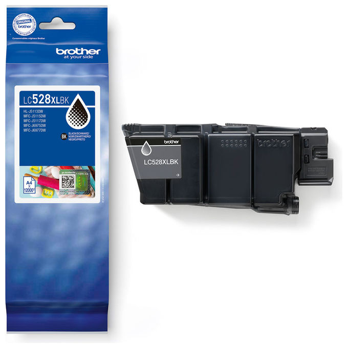 Brother LC528XLBK Cartuccia d'inchiostro Nero Rendimento ultra elevato 12000 pagine colore Nero